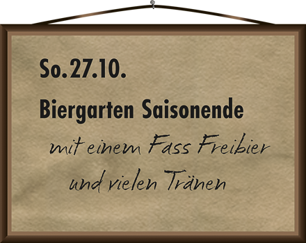 Biergarten Saisonende